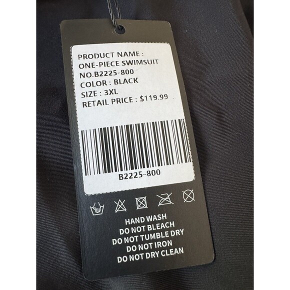 Ocean Blues Women's swimsuit V-Neck One Piece Swim dress Halter Wrap size 3XL - Picture 12 of 12